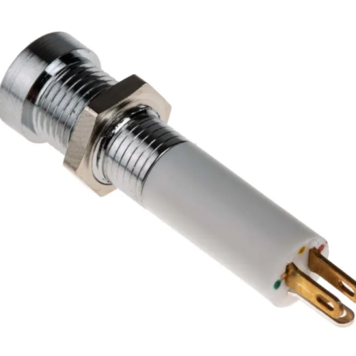 RS PRO 207-999 绿色、 红色, 黄色LED面板指示灯, 24V 直流, 20mA, Φ8mm安装孔, 焊片端接, 凹入式边框, 铬色边框 RS PRO 207-999 绿色、 红色, 黄色LED面板指示灯, 24V 直流, 20mA, Φ8mm安装孔, 焊片端接, 凹入式边框, 铬色边框